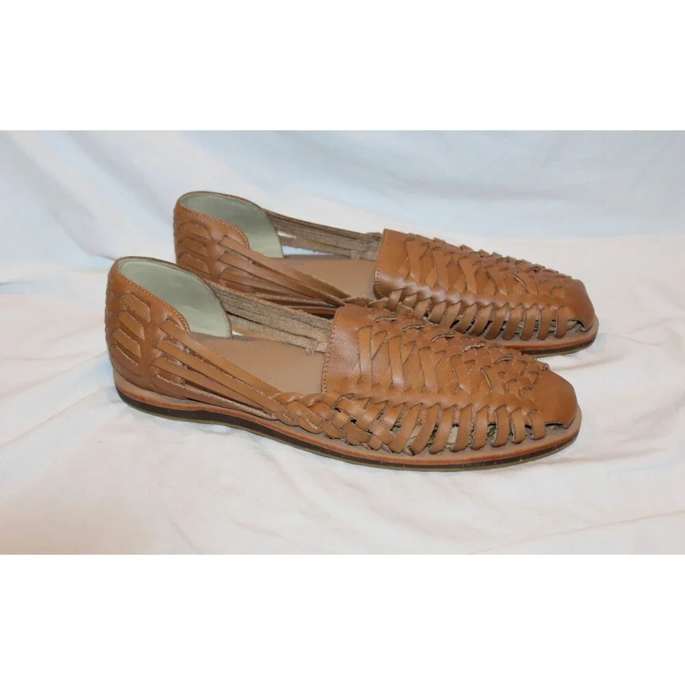 Nisolo Leather Sandal Huarache Men's ALMOND BROWN NWOB SZ 12 MSRP $150
